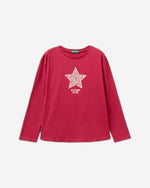 T-shirt in warm cotton with print