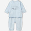 Warm t-shirt and trousers outfit