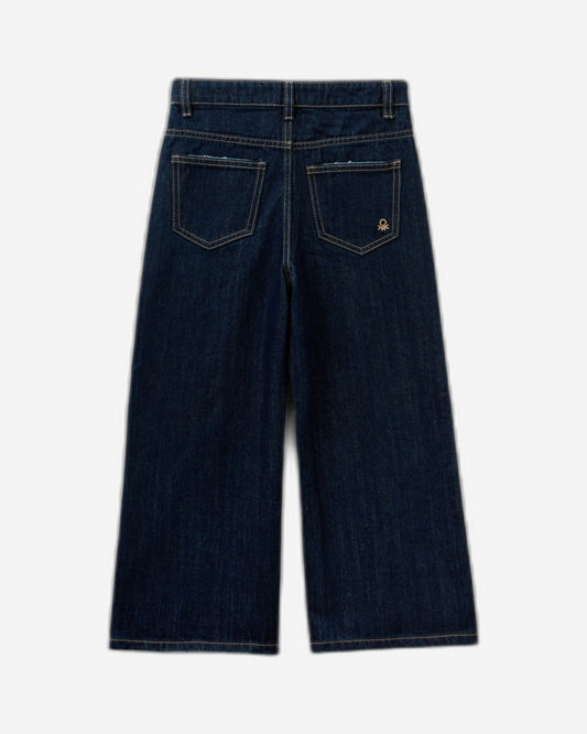 Wide fit high-waisted jeans