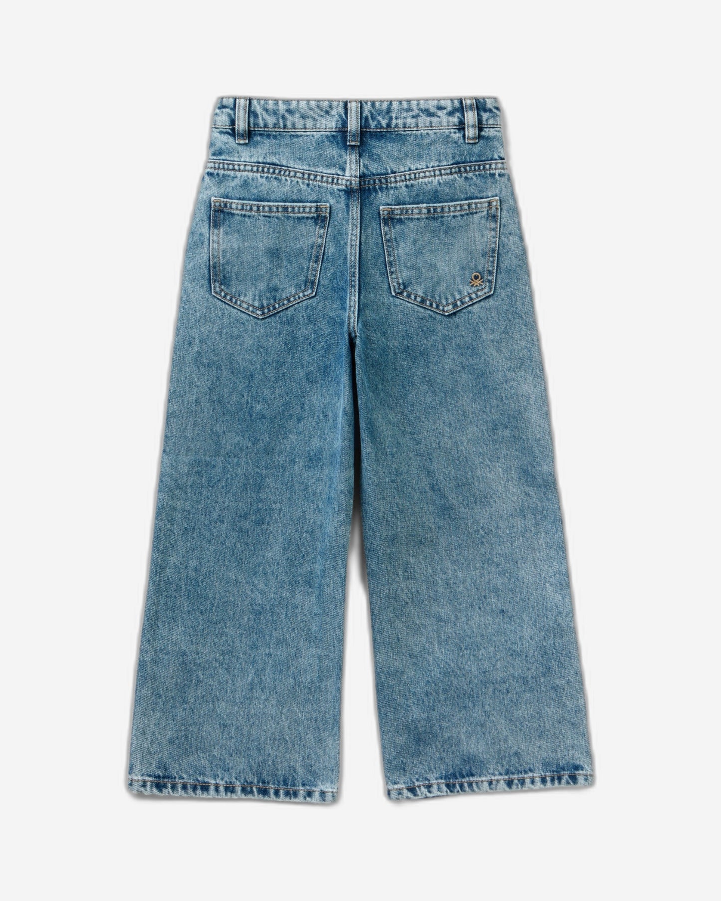 Wide fit high-waisted jeans