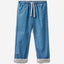 Lined joggers in lightweight denim