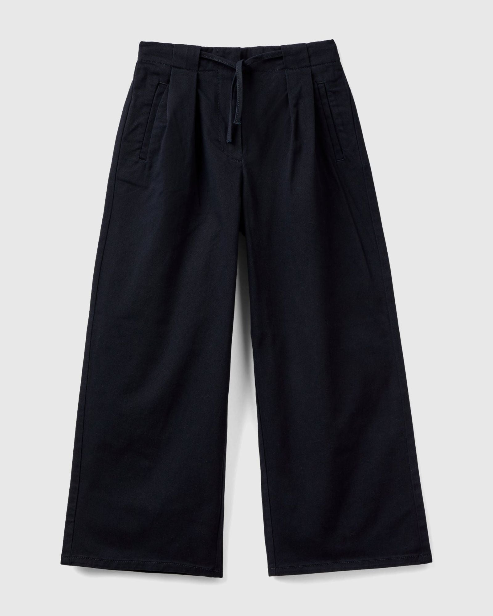 Wide fit trousers in stretch cotton