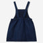 Denim overall skirt with pinstripes
