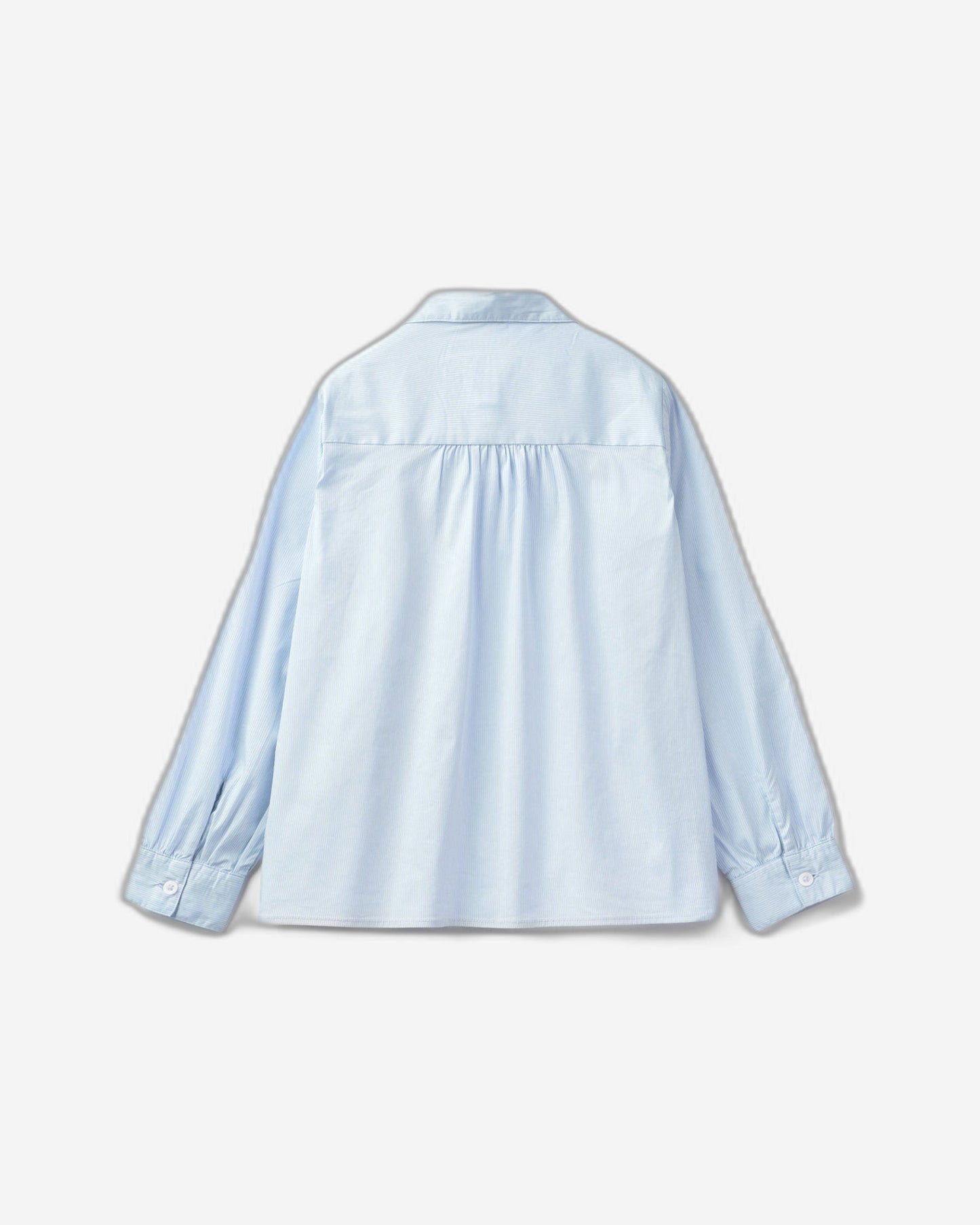 Shirt with rouches on the yoke