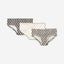 Set of three pairs of underwear in stretch cotton