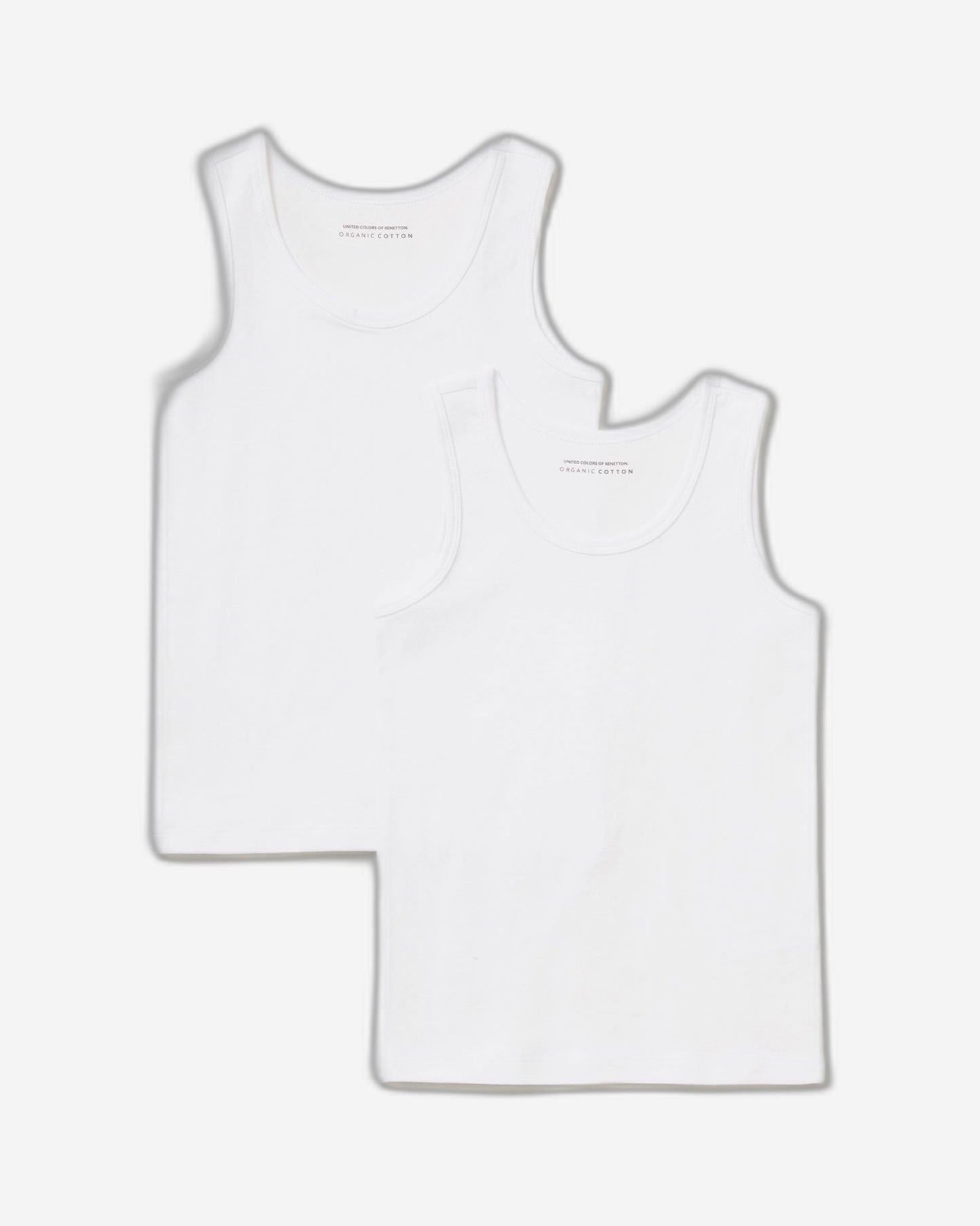 Two tank tops in stretch organic cotton