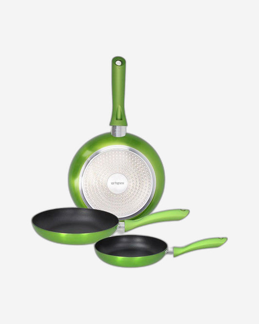 Tognana Pans Set 3Pc Shiny Green Grancuci