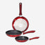 Tognana Frying Pan Set 3Pc Shiny Red