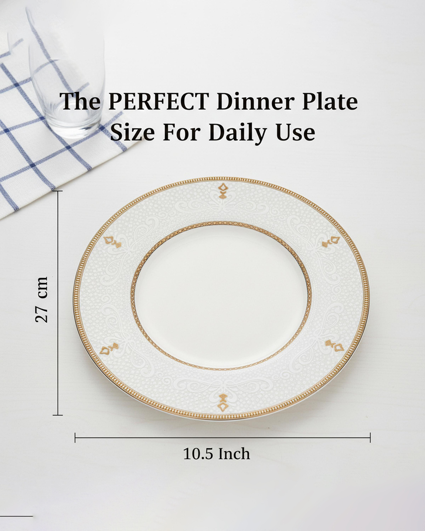 Shallow ZAYA Dinner Plate 26.7 cm Elegant White
