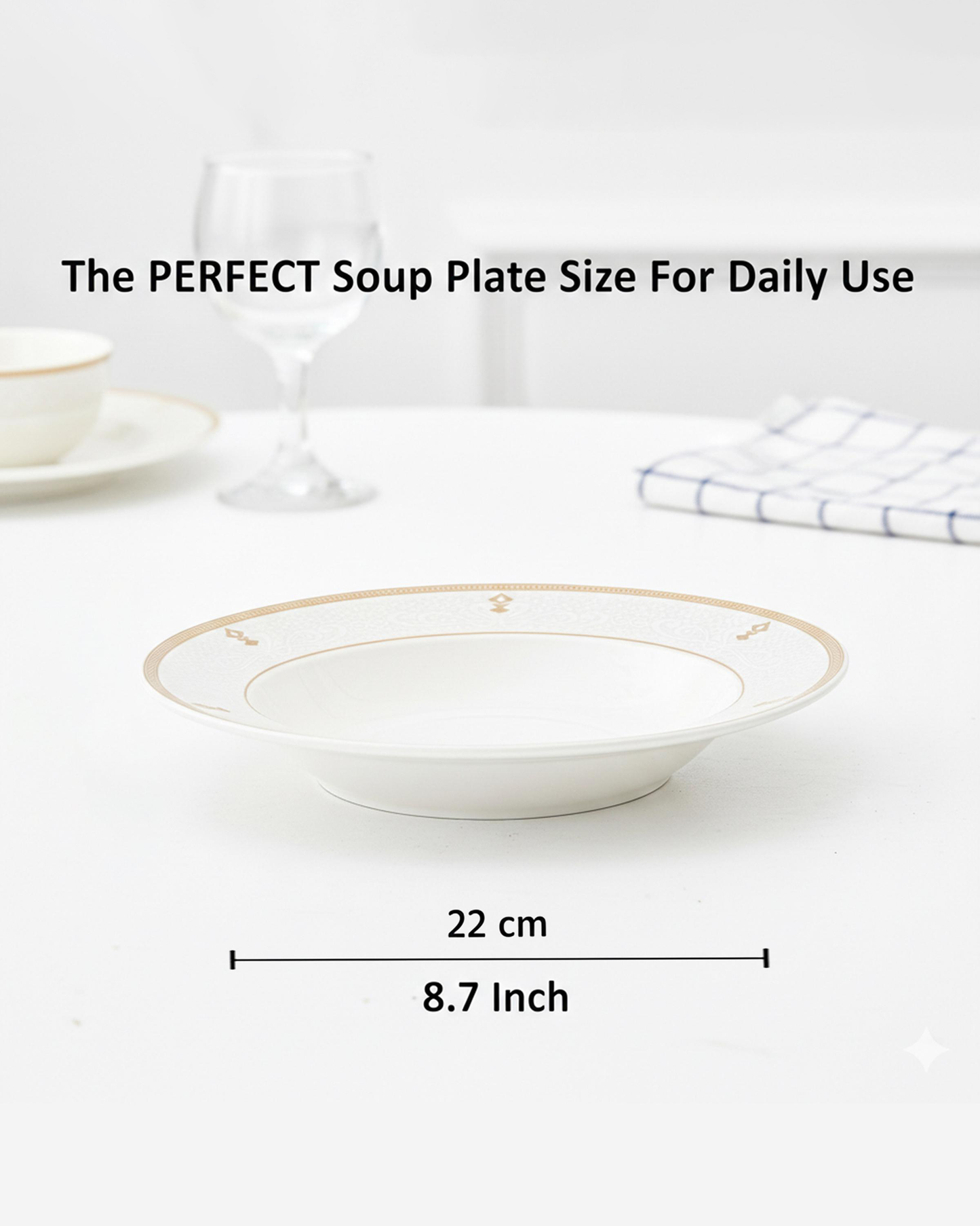 Shallow ZAYA Soup Plate 22 cm Elegant White