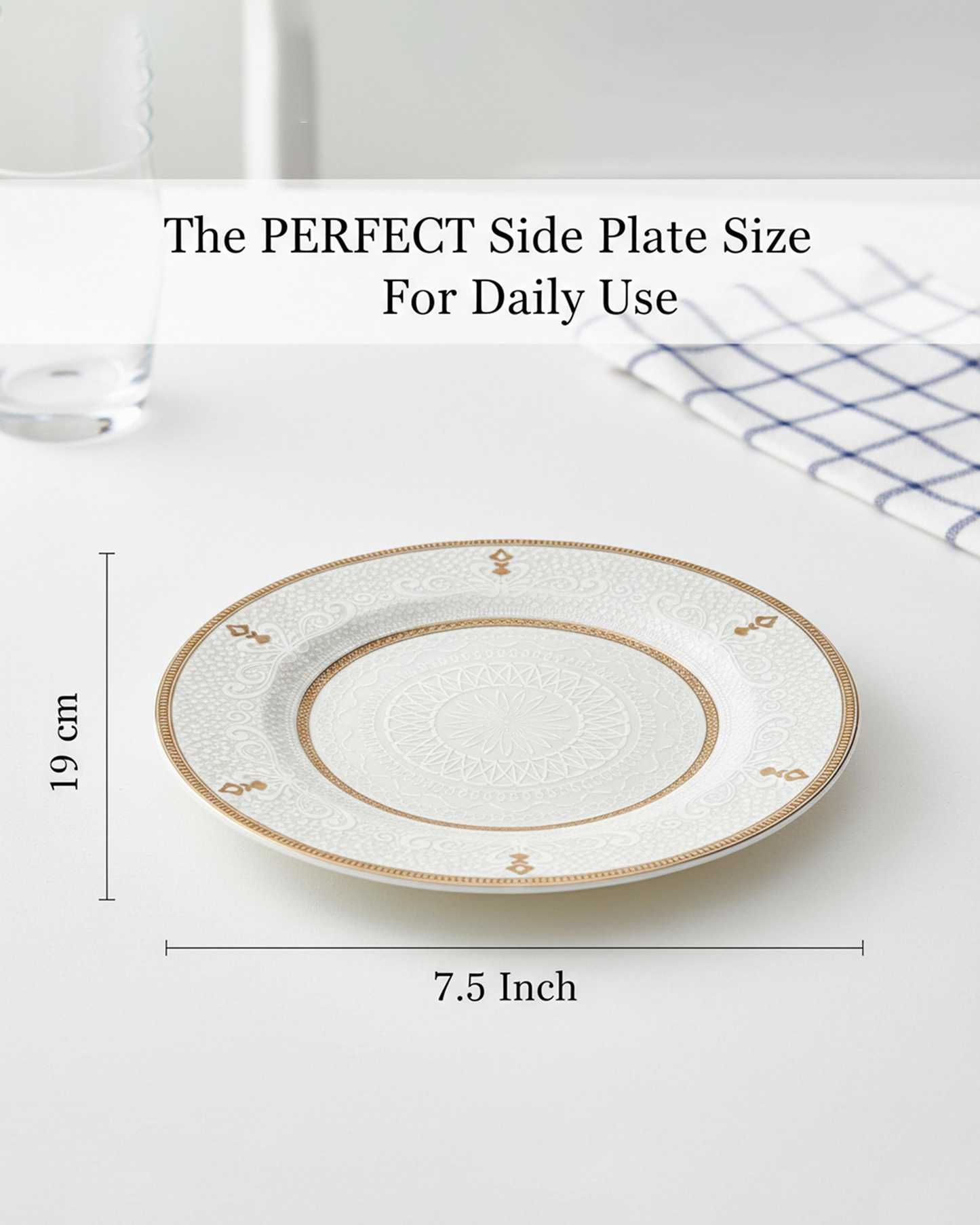 Shallow ZAYA Dessert Plate 19 cm Elegant White