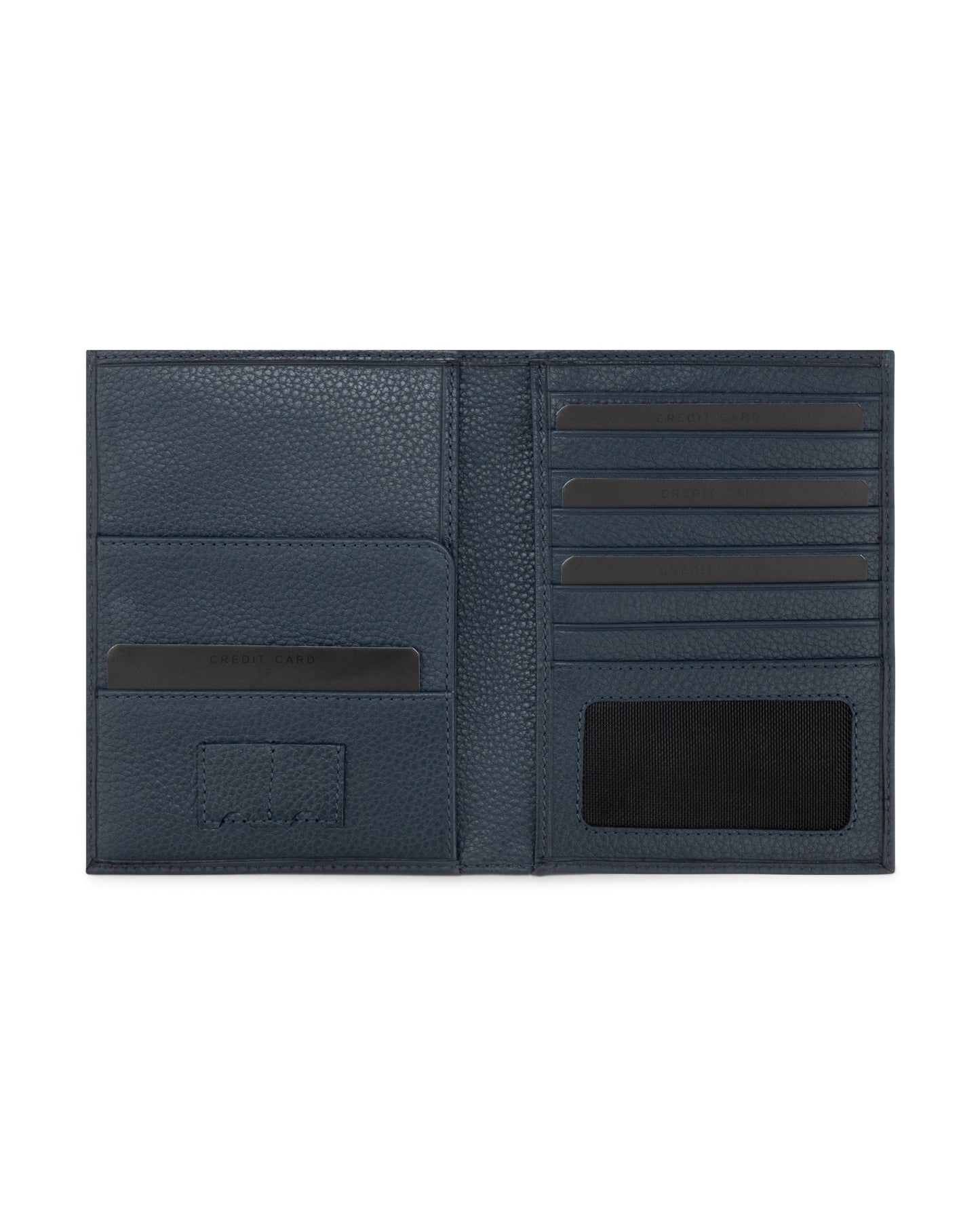 Cross Soft Grain Leather 9Cc Passport Travel Wallet - Navy Blue