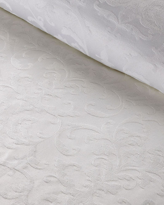 Christy "Venice" Jacquard Duvet Cover Sets in White