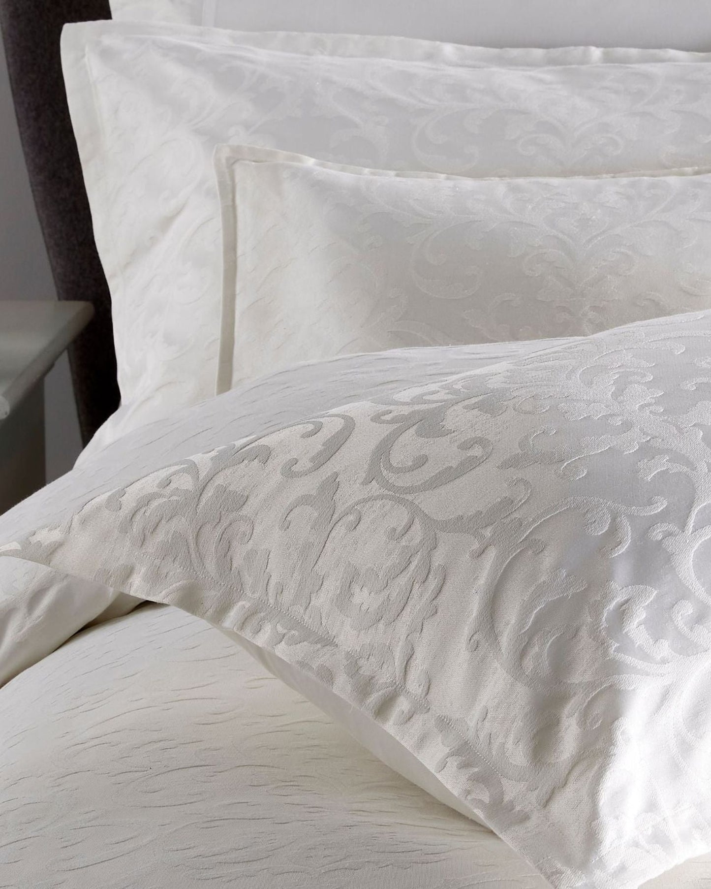 Christy Venice Jacquard Duvet Cover Set White
