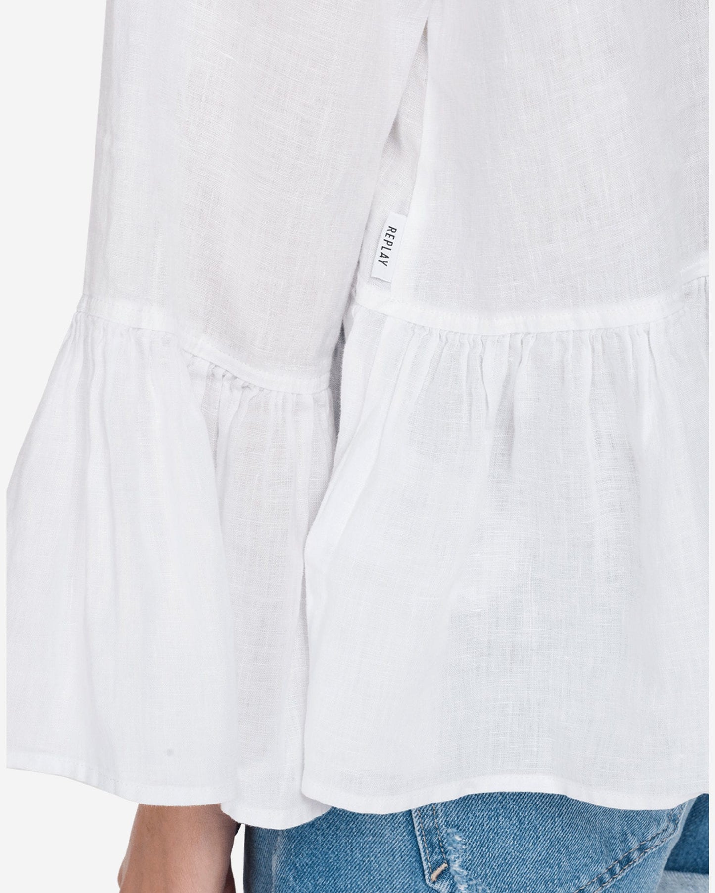 Essential Linen Shirt With Frills