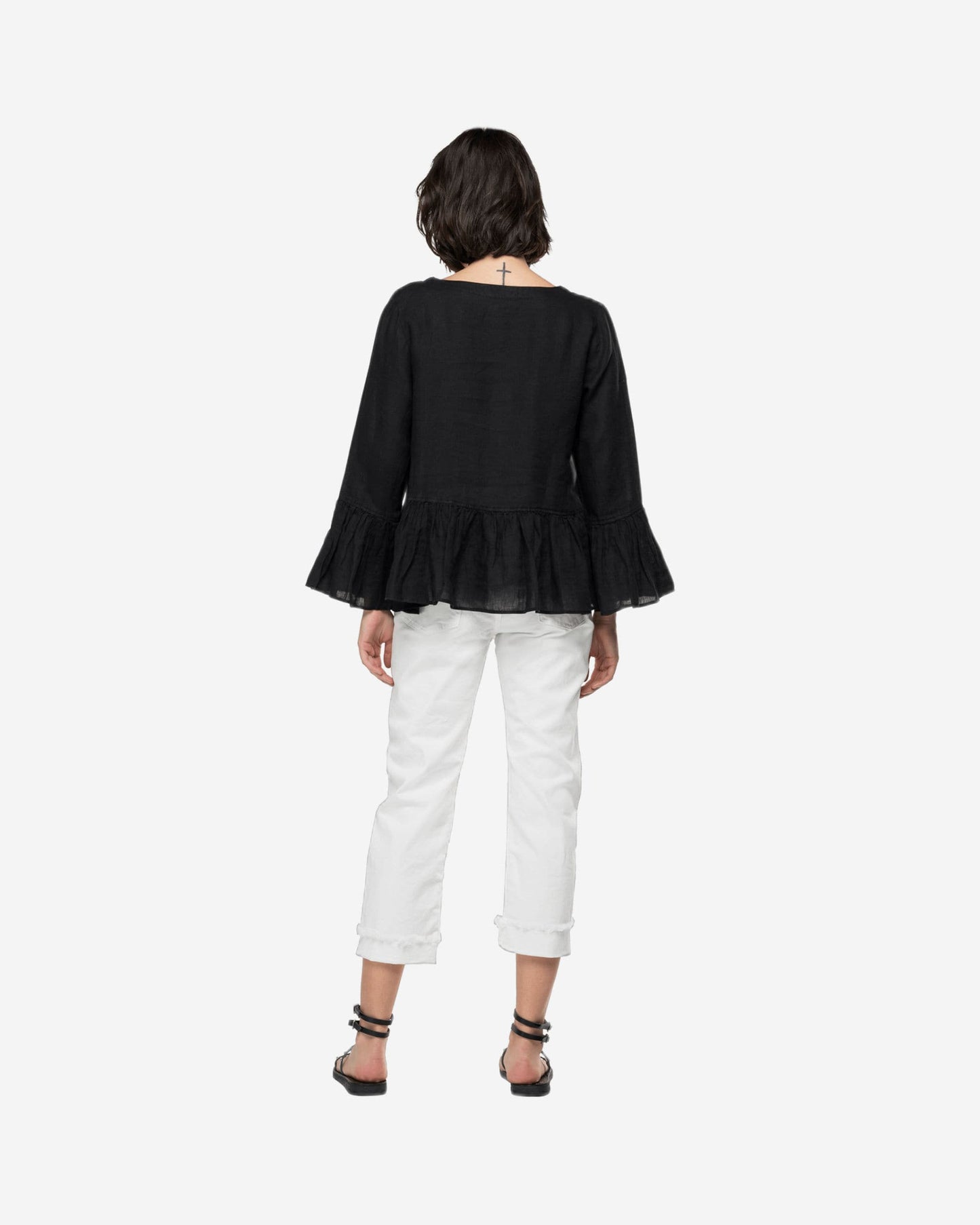 Essential Linen Shirt With Frills