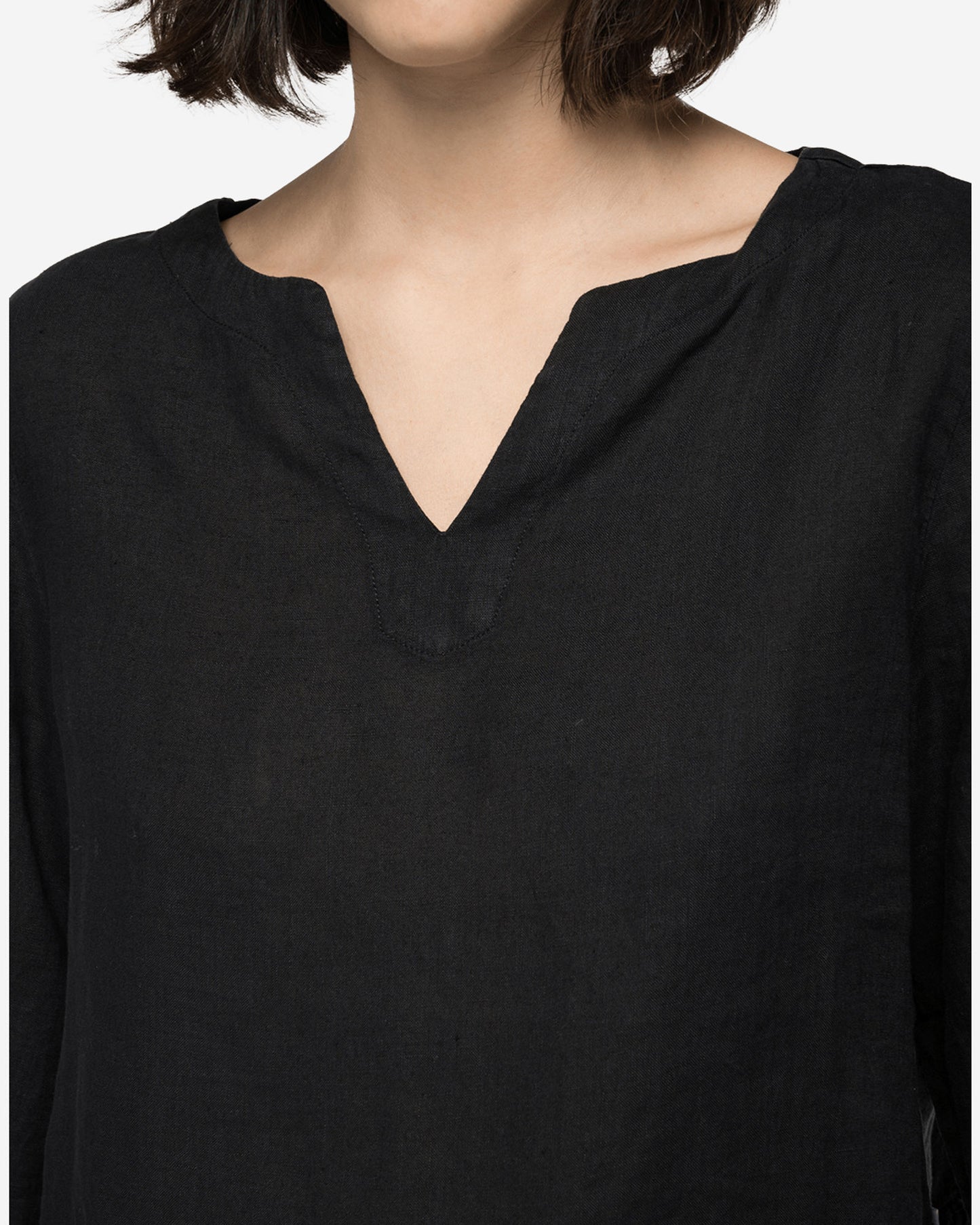 Essential Linen Shirt With Frills
