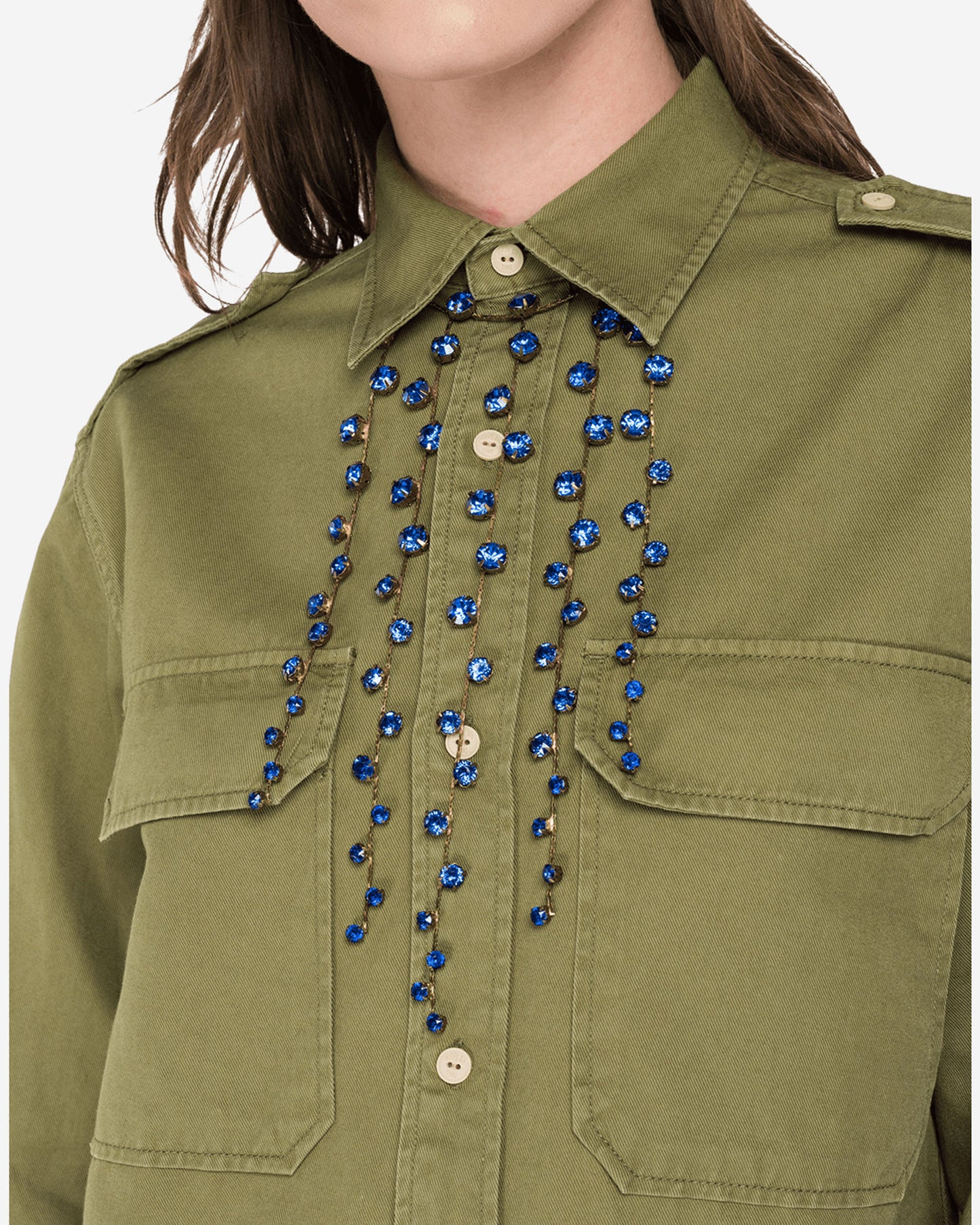 Boy Fit Shirt In Cotton And Linen