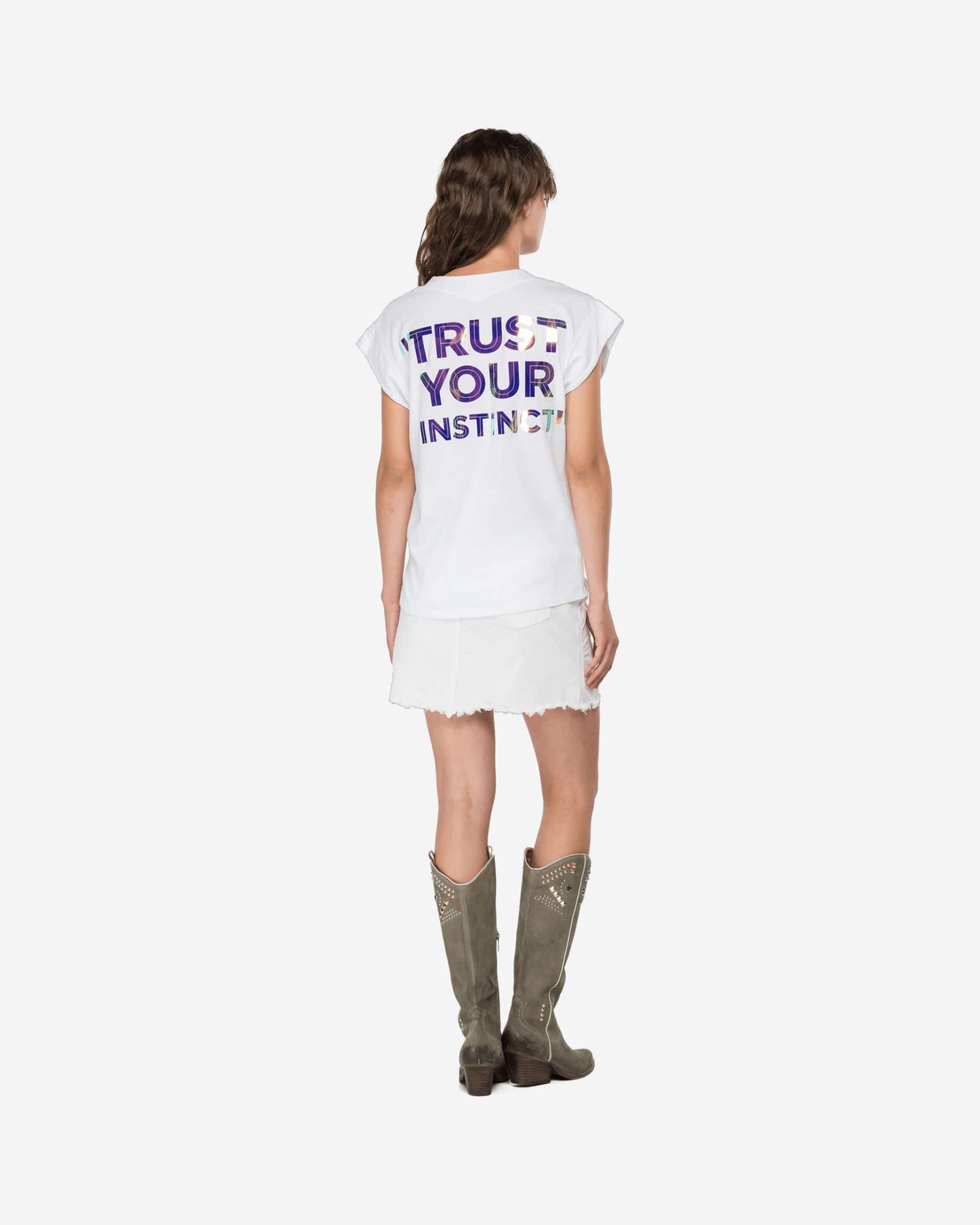 V-Neck T-Shirt With Replay Print