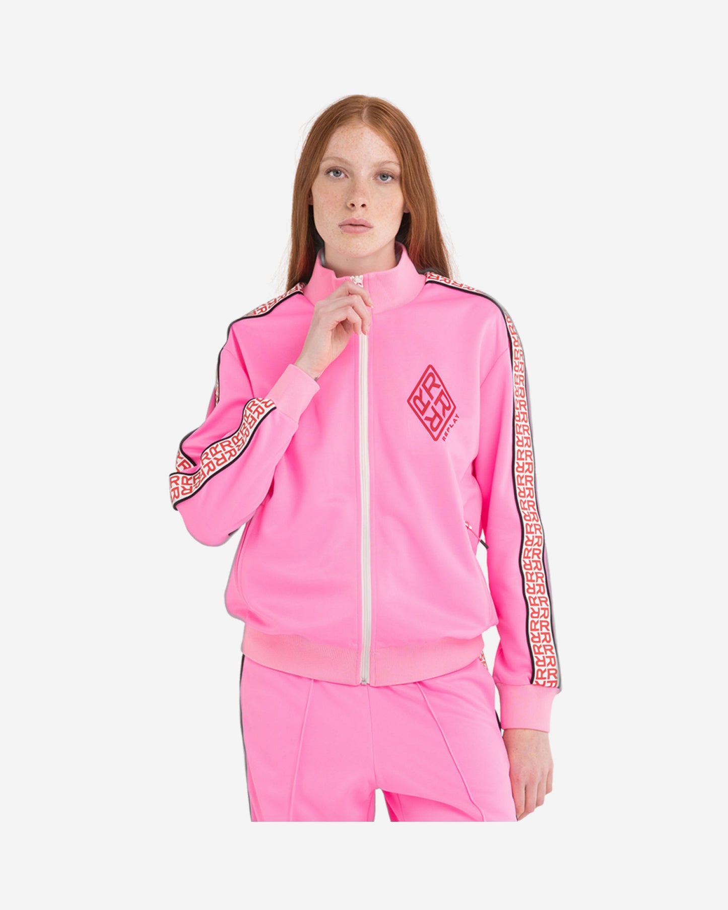 Sweatshirt With Full Zipper Collar