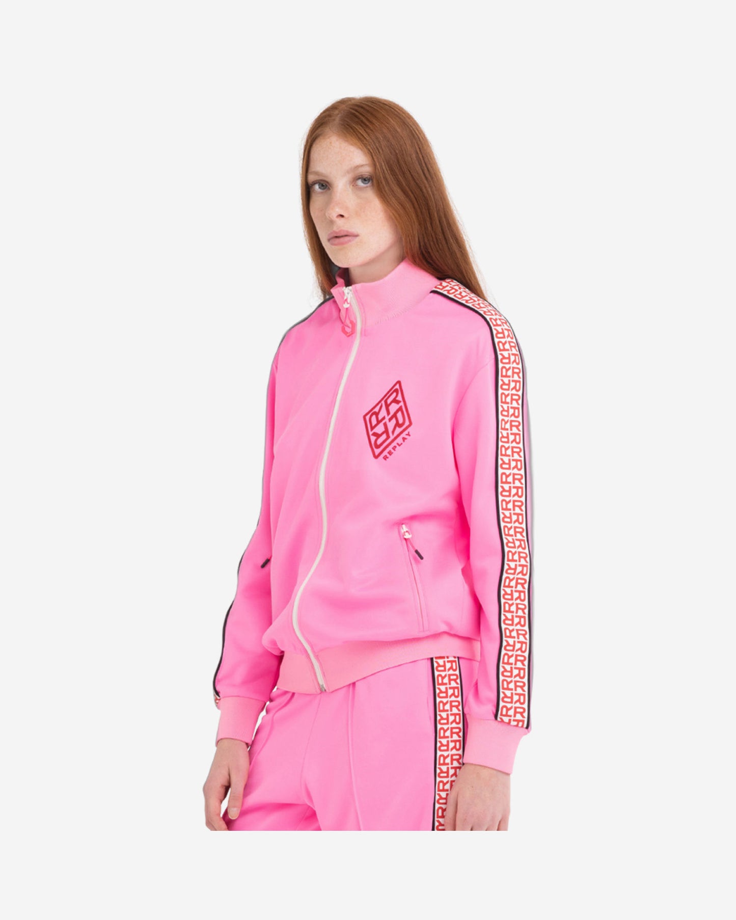 Sweatshirt With Full Zipper Collar