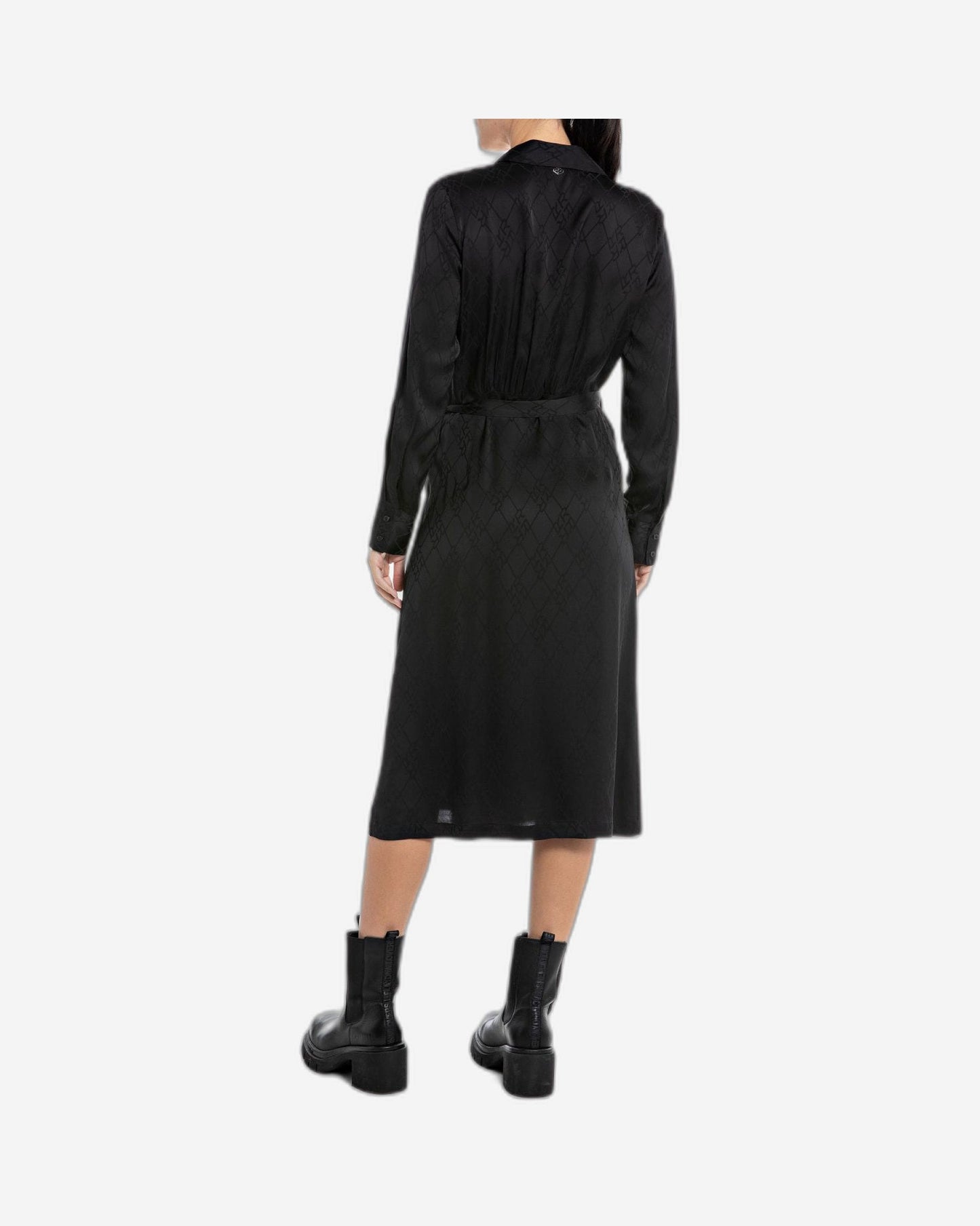 Long Shirt-Dress In Viscose Satin