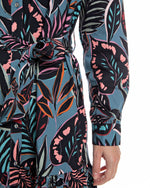 Printed Shirt-Dress With Frill