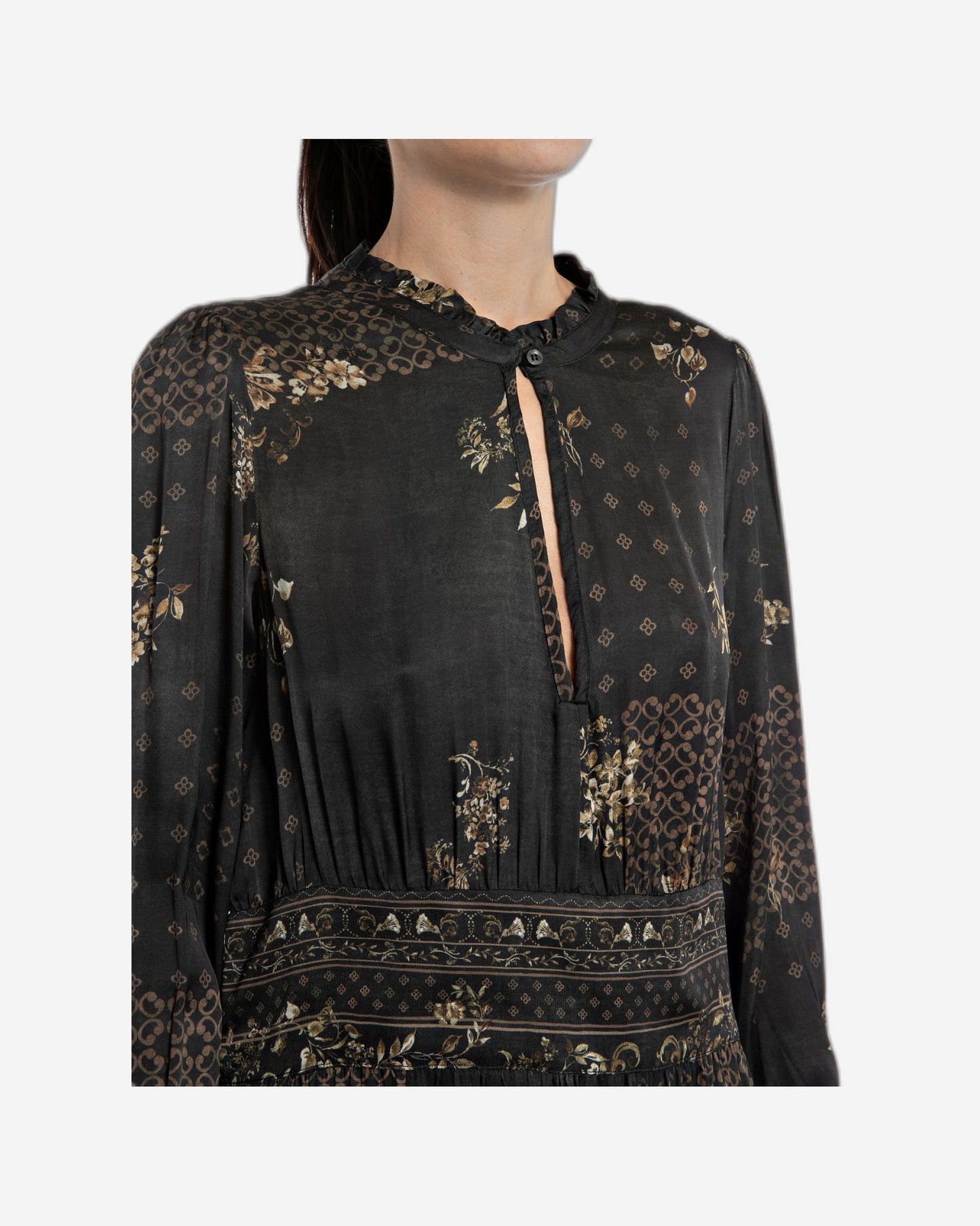 Vestito Lungo In Viscosa Stampa All-Over