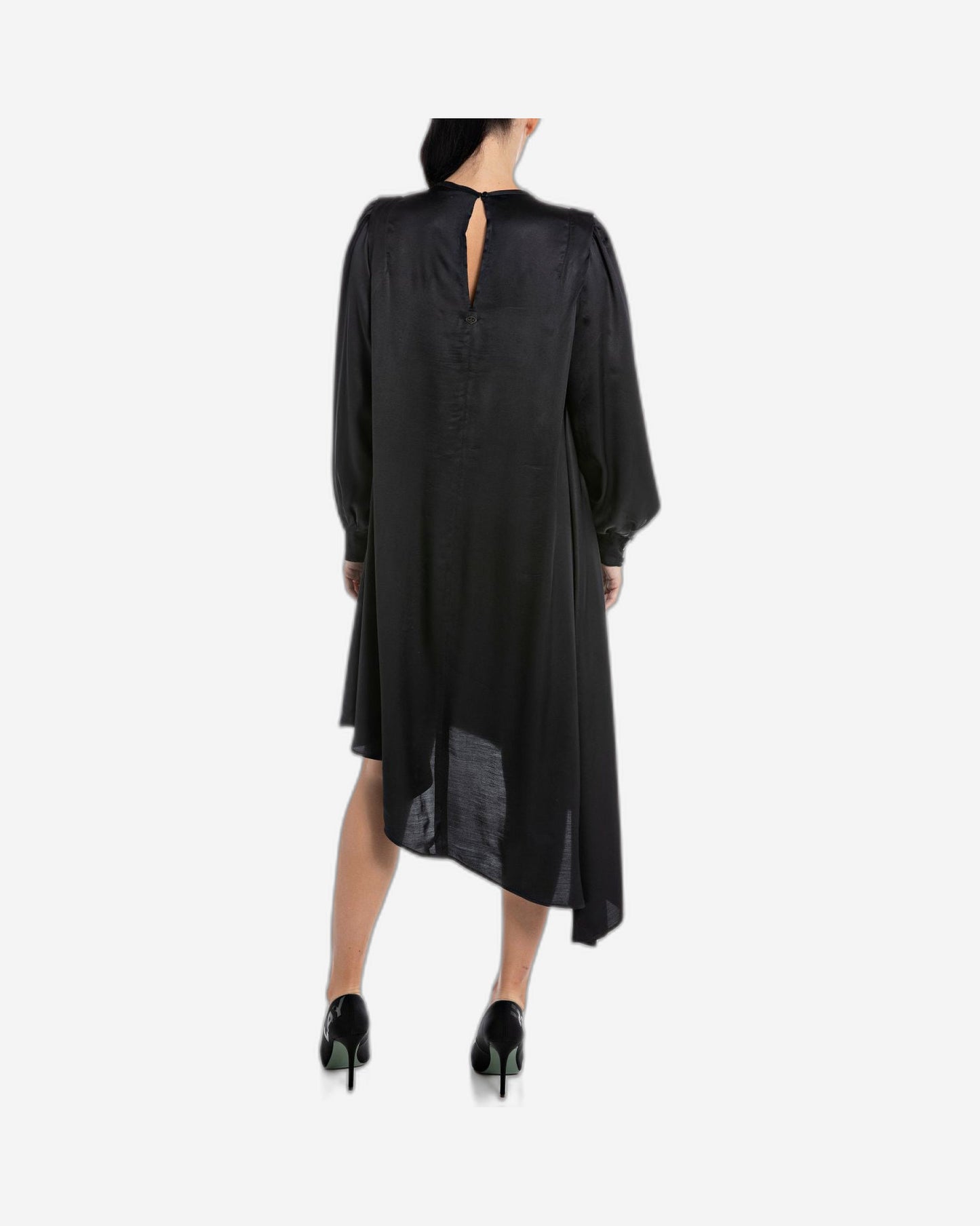 Asymmetric Dress In Viscose Satin