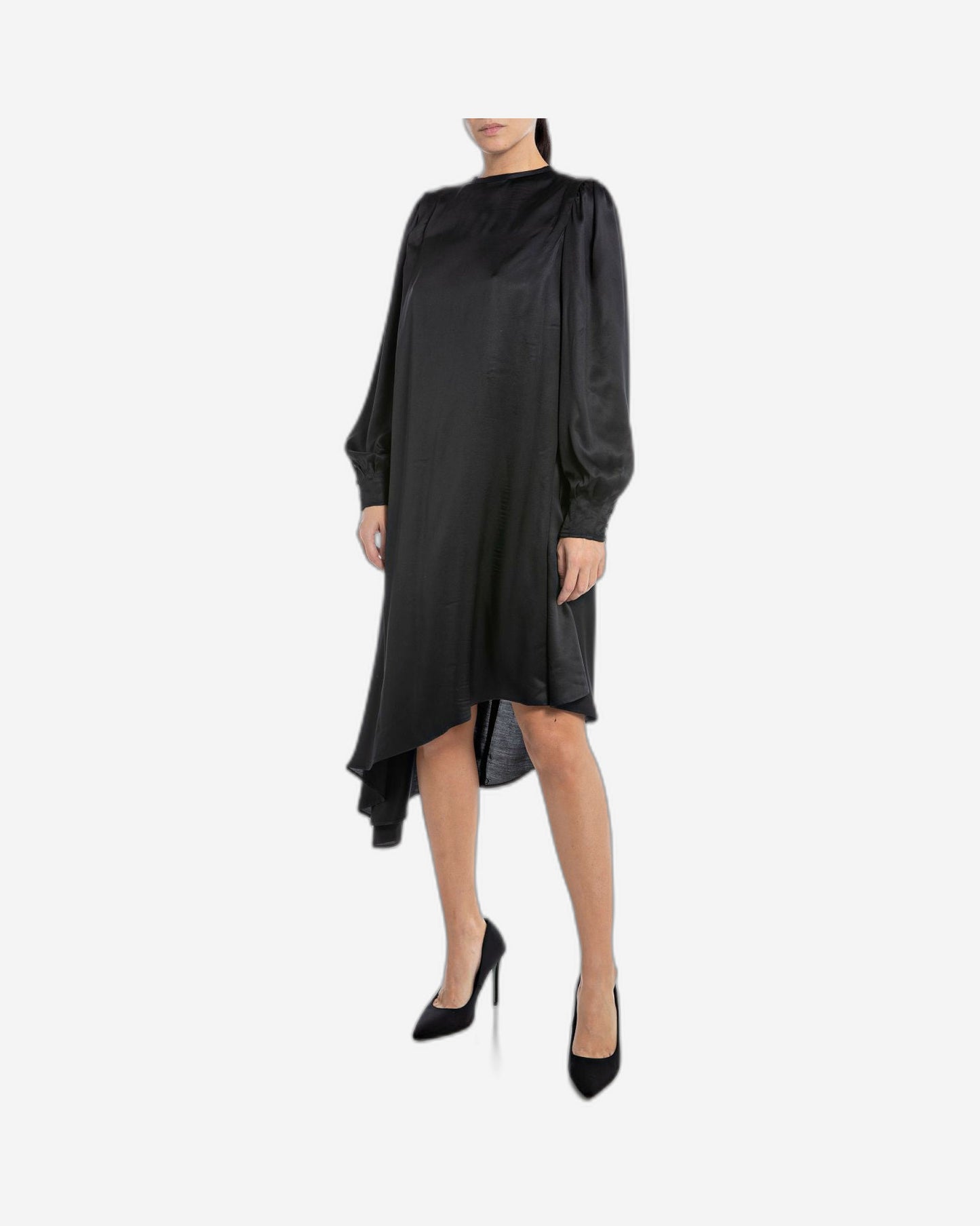 Asymmetric Dress In Viscose Satin