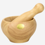 Billi Wooden Mortar and Pestle Rubberwood 15 cm