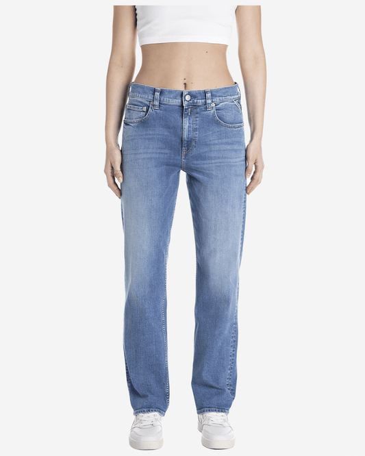 Replay Maijke Straight-Fit Jeans - Medium Blue