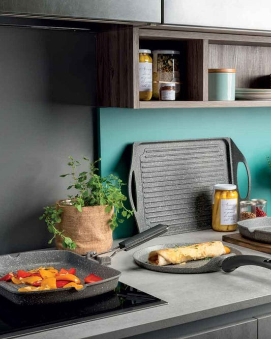 Tognana Mythos Marble Rectangle Grill Pans, 34 Cm Length X 24 Cm Width