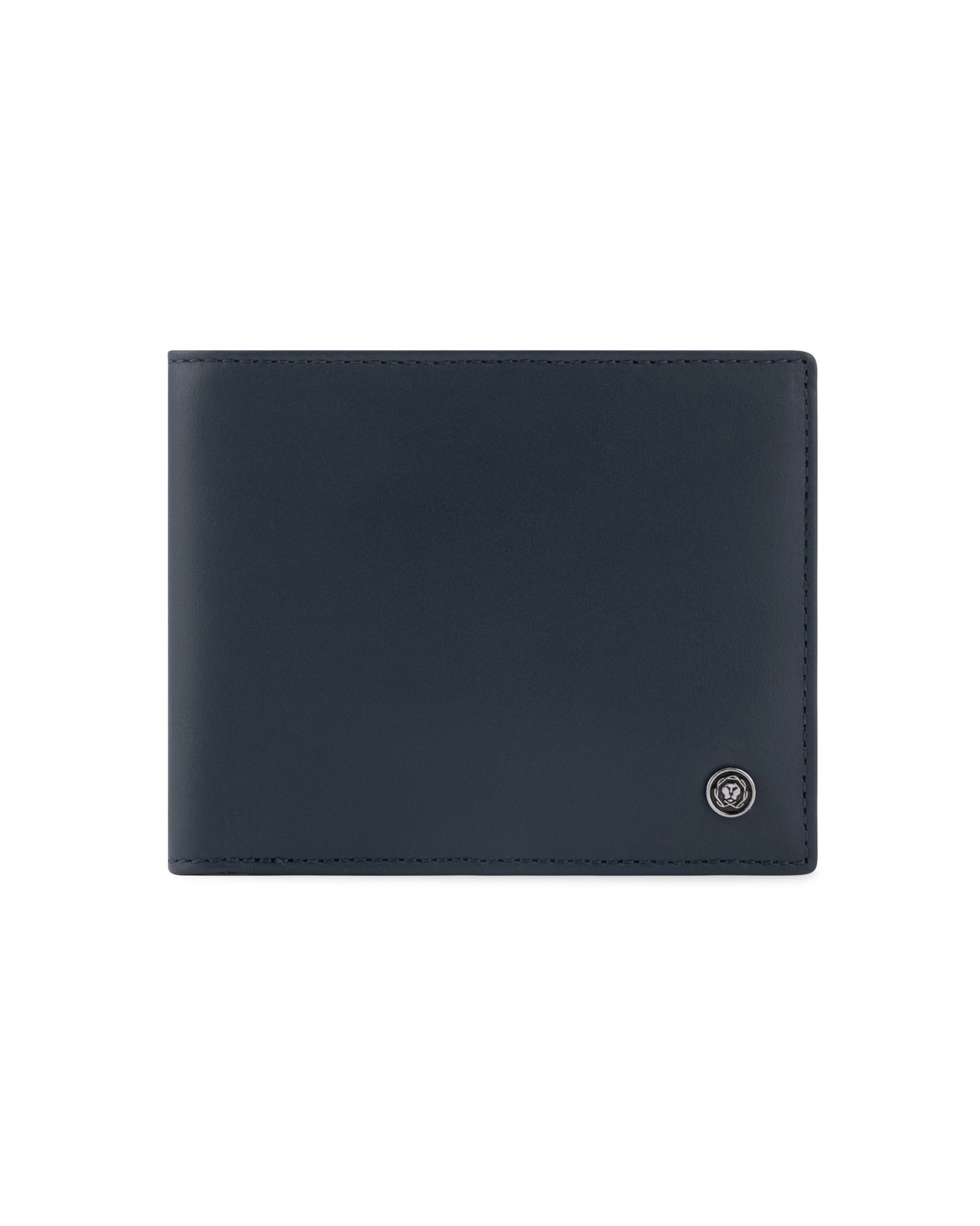 CROSS Soft Grain Leather Two-Tone 8CC Bifold Wallet - Blue/Mocha