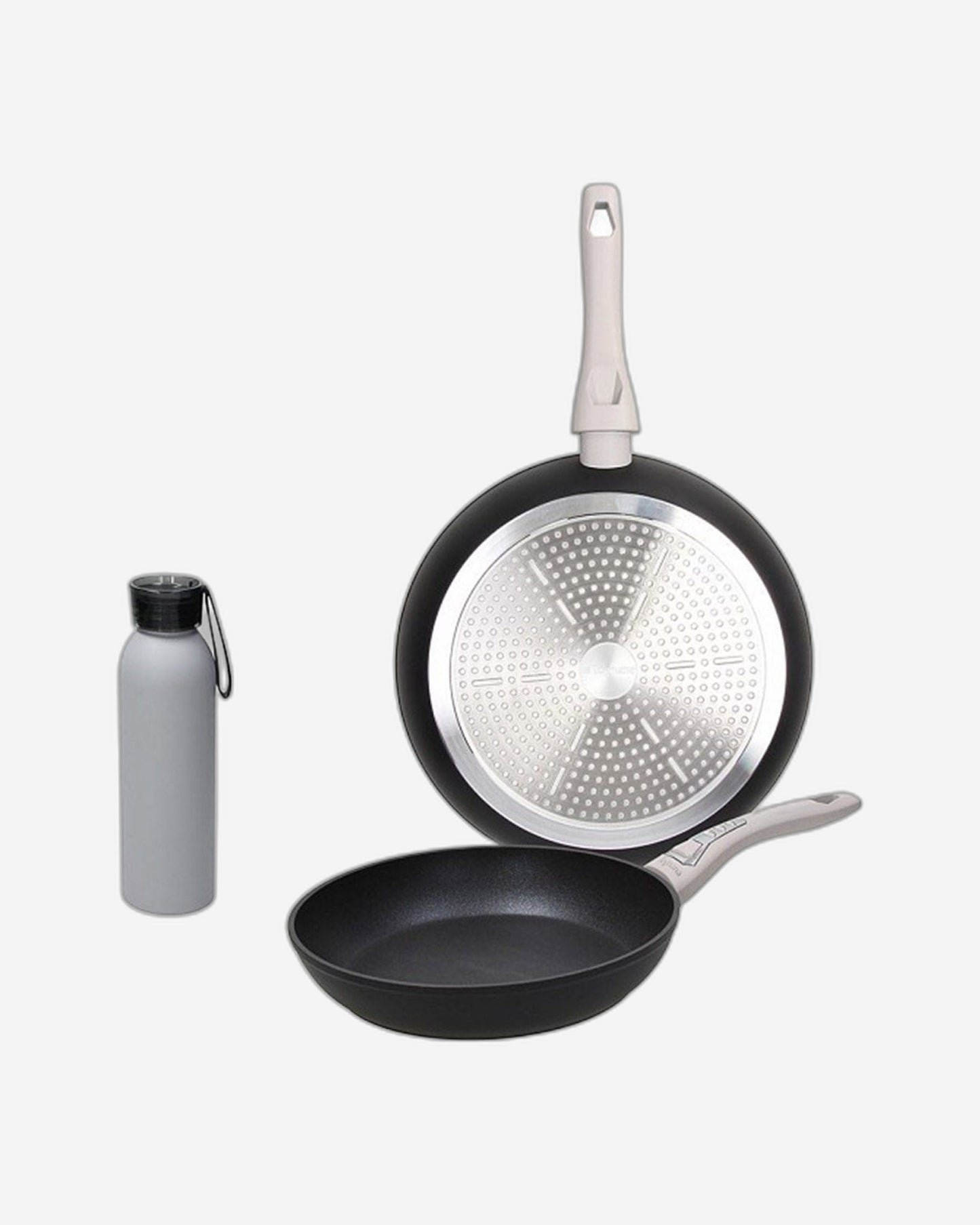 Tognana Bottle + Frying Pans Set Grey