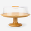 Billi Rubberwood Cake Dome with Glass Lid 32.5 cm
