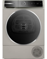 Bosch Series 8 Free-Standing Heat Pump Dryer 9 kg, EcoSilence Drive, Touch Dial, Silver inox WQB245BXGC