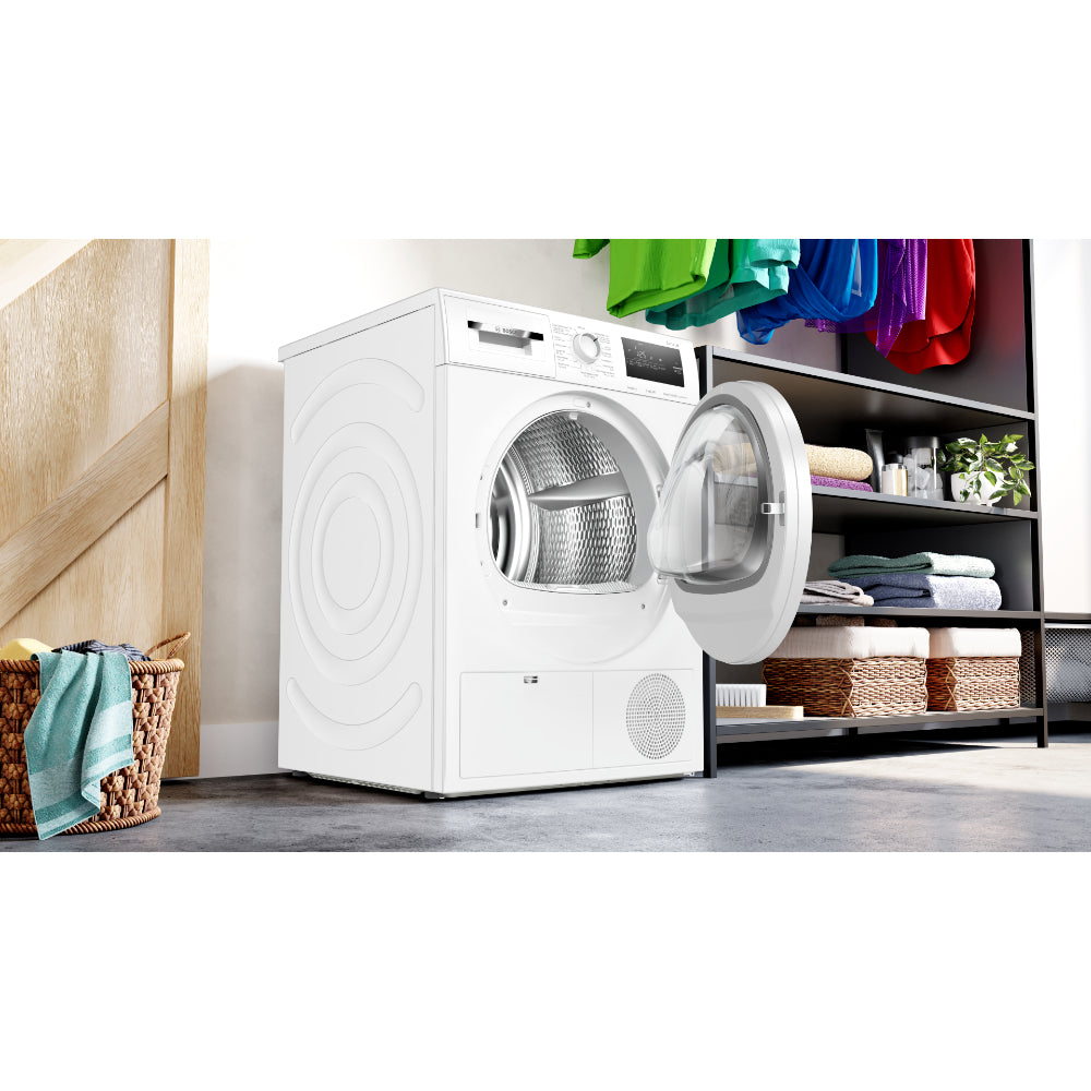 Bosch Series 4 Free-standing Heat Pump Tumble Dryer 8 kg, Auto Dry, Touch Control Buttons, Acoustic, LED-display WTH85210GC