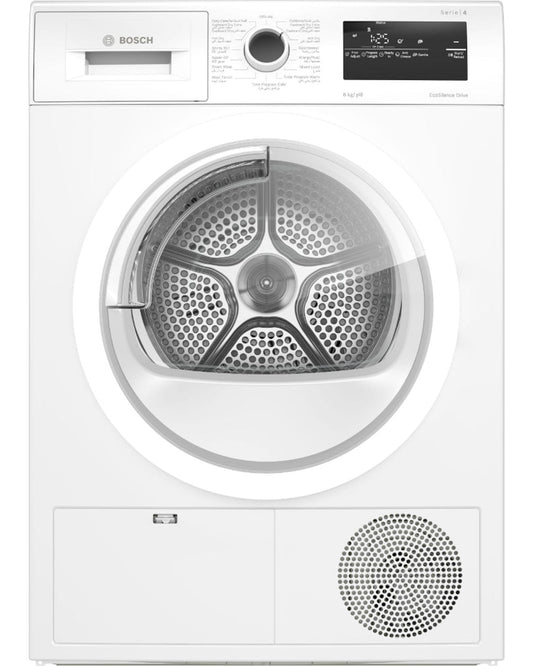 Bosch Series 4 Condenser Tumble Dryer 8 kg, AutoDry Technology  - WTN86201GC White