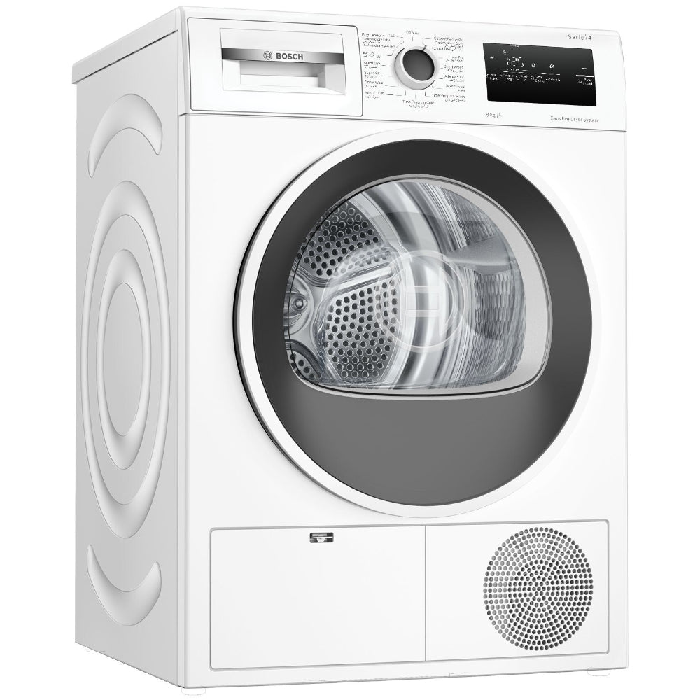 Bosch Series 4 Condenser Tumble Dryer 8 kg, AutoDry Technology  - WTN86201GC White