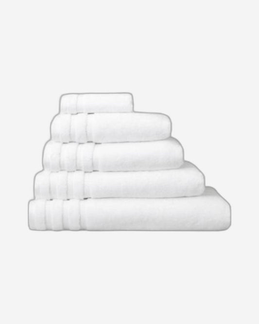 Linen Obsession "Zero Twist" Bath Towels Collection in White