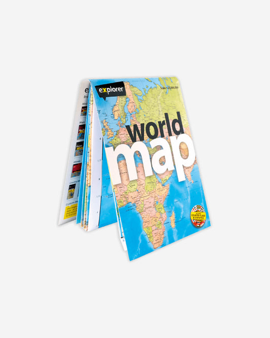 World Map - Folded - A2