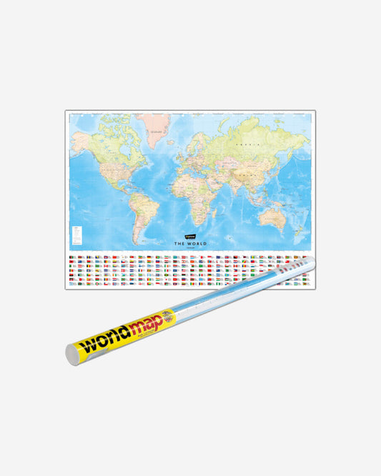 World Map - Rolled - A4