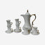 Shallow 13-Piece Istikan Tea Set, Elegant Porcelain Tea Set for 6, Includes Tea Pot, Tea Glasses & Saucers