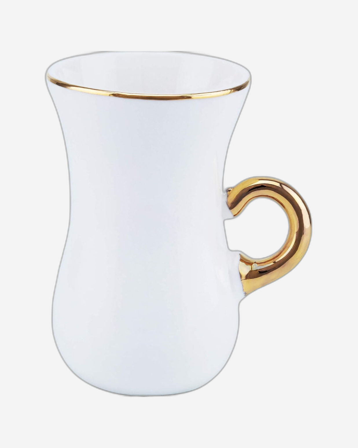 Shallow Bone China Cup and Saucer Set, 12 Pieces, Beige and Gold, Elegant Tea and Coffee Cups for Special Occasions
