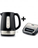 Kenwood Cordless Plastic Electric Kettle Steel + Kenwood 3 in 1 Sandwich Maker