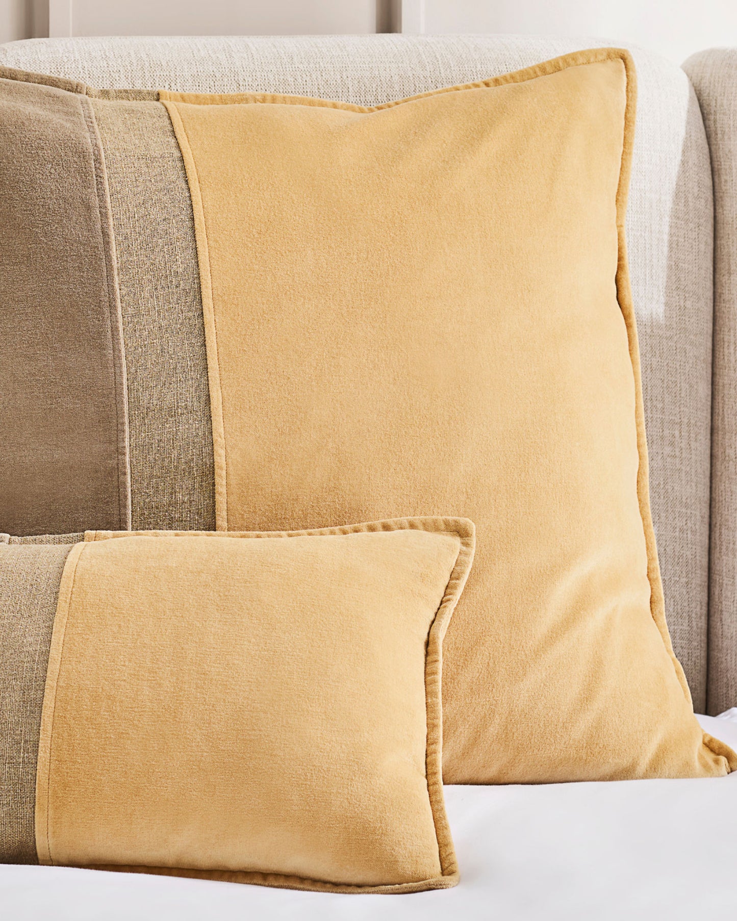 Christy "Antibes" Decorative Filled Cushion in Camel