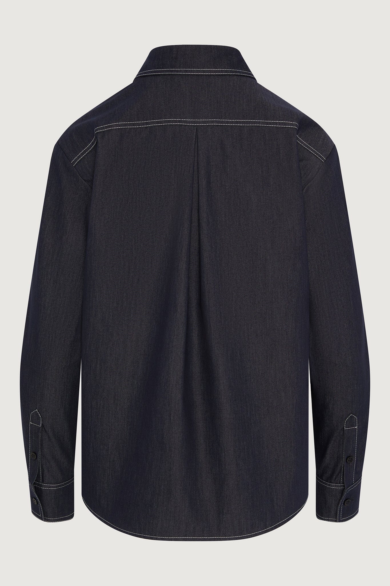 Faye Denim Button Through Shirt in Blue