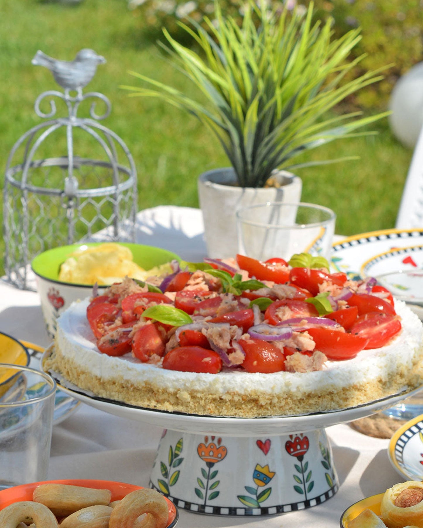 Egan Cake Stand Cocorico  Yellow Cm 27X10