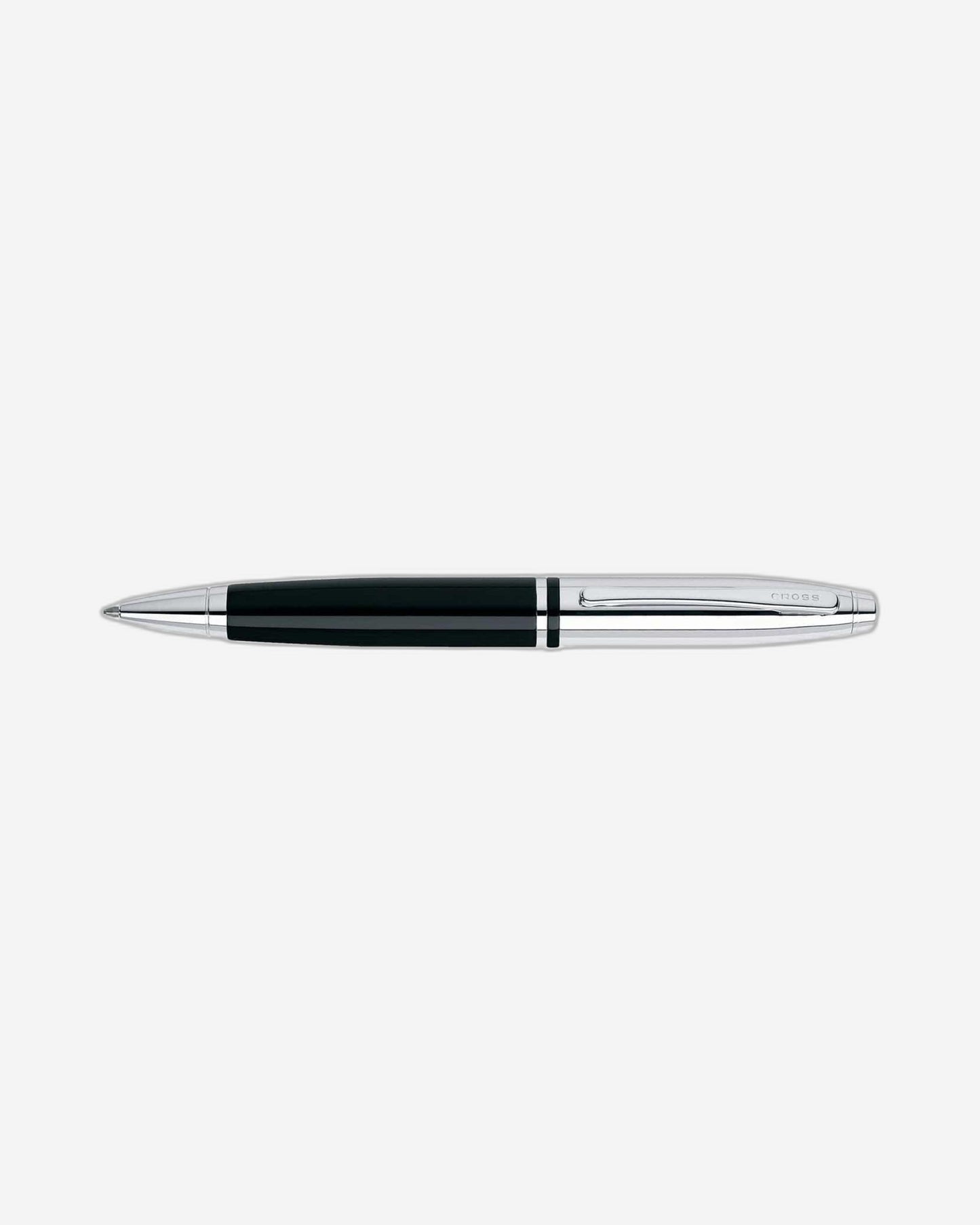 Cross Calais Chrome And Black Lacquer Ballpoint Pen - AT0112-2